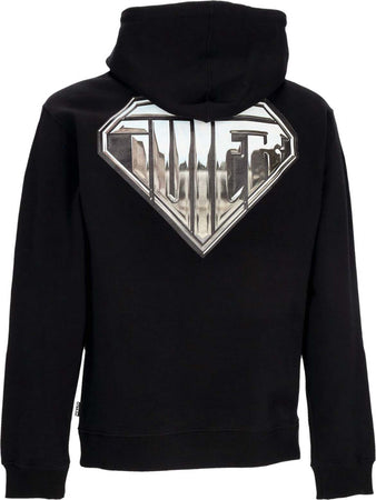 IUTER-Felpa-Leggera-Cappuccio-Uomo-Liquid-Logo-Hoodie-Black-da-uomo