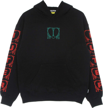 IUTER-Felpa-Leggera-Cappuccio-Uomo-Lovely-Hoodie-Black-da-uomo