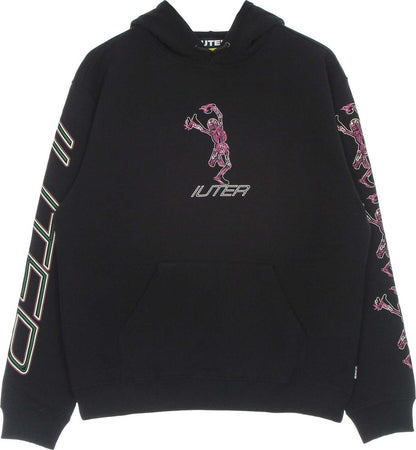 IUTER-Felpa-Leggera-Cappuccio-Uomo-Skeleton-Hoodie-Black-da-uomo