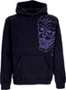 IUTER-Felpa-Leggera-Cappuccio-Uomo-Skull-Hoodie-Black/violet-da-uomo
