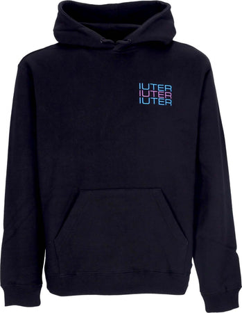 IUTER-Felpa-Leggera-Cappuccio-Uomo-Spine-Skulls-Hoodie-Black-da-uomo