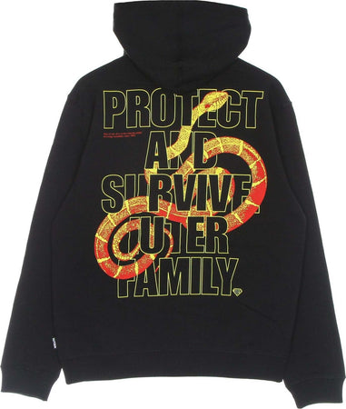 IUTER-Felpa-Leggera-Cappuccio-Uomo-Stay-Alive-Hoodie-Black-da-uomo