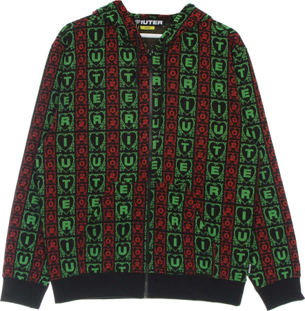IUTER-Felpa-Leggera-Cappuccio-Zip-Uomo-Lovely-Jacquard-Zip-Hoodie-Multi-da-uomo