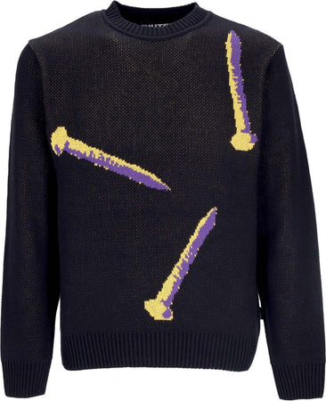 IUTER-Maglione-Uomo-Nails-Jumper-Black-da-uomo