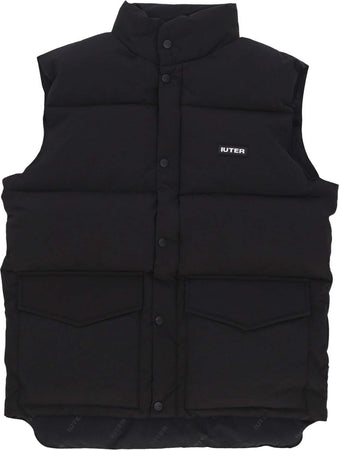 IUTER-Piumino-Smanicato-Uomo-Puff-Vest-Black-da-uomo