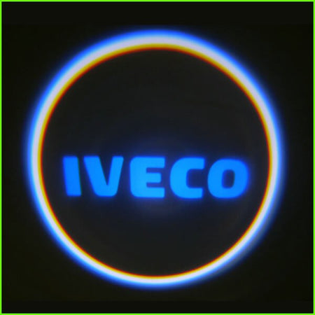 KIT LUCI LED LOGO PROIETTORI IVECO SOTTOPORTA CORTESIA UNIVERSALI TUNING