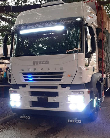 COPPIA LAMPADE KIT LED H7 LUCI IVECO STRALIS 2015 100W PROFESSIONALE 24V BIANCO 6000K ANABBAGLIANTE