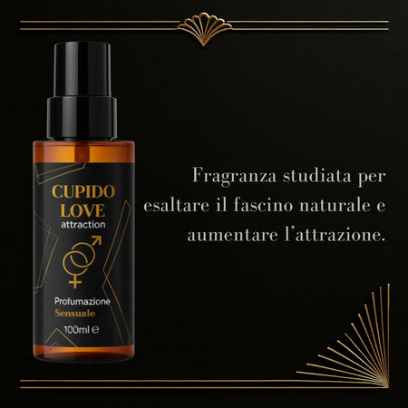 Cupido love - profumo attrattivo feromonico uomo da 100ml, fragranza fresca per attrazione e sicurezza personale, con feromoni naturali per aumentare l'attrattiva e la connessione tra le persone
