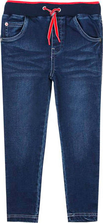 Jeans Bambino Blu Denim Lavati Scoloriti Elastico in Vita Regolabili Pantaloni Lunghi Estivi Bambino Casual Sportivi Blu in Cotone pantalone bambino/ragazzo Piccole Canaglie - Tropea, Commerciovirtuoso.it