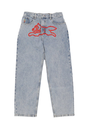 ICE CREAM Jeans Uomo Running Dog Double Scoop Denim Pant Light Wash Blue da uomo