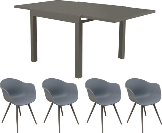JERRI---set-tavolo-da-giardino-in-alluminio-con-4-sedie-90/180x90-Taupe-Milani-Home