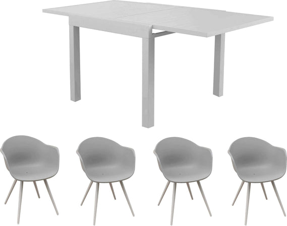 JERRI---set-tavolo-da-giardino-in-alluminio-con-4-sedie-90/180x90-Tortora-Milani-Home