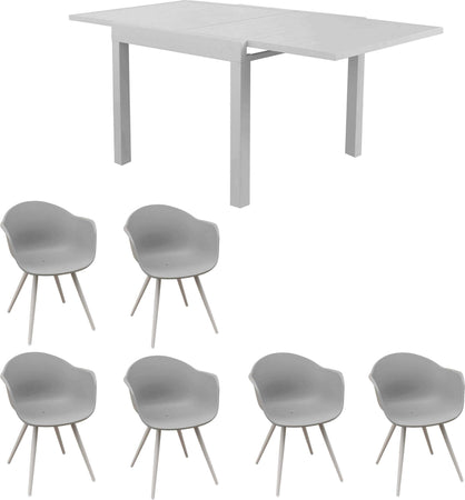JERRI---set-tavolo-da-giardino-in-alluminio-con-6-sedie-90/180x90-Tortora-Milani-Home