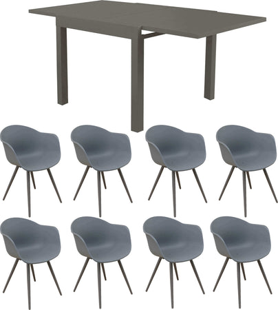 JERRI---set-tavolo-da-giardino-in-alluminio-con-8-sedie-90/180x90-Taupe-Milani-Home