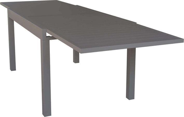 JERRI---set-tavolo-in-alluminio-cm-135/270x90x75-h-con-6-sedute-Taupe-Milani-Home