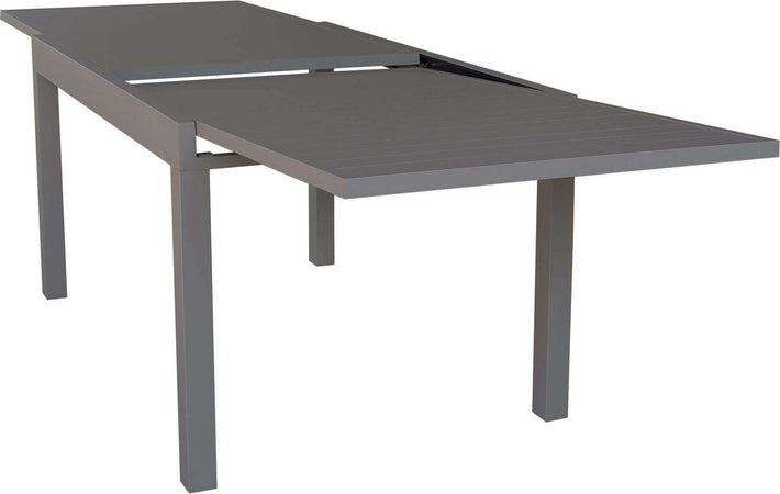 JERRI---set-tavolo-in-alluminio-cm-135/270x90x75-h-con-6-sedute-Taupe-Milani-Home