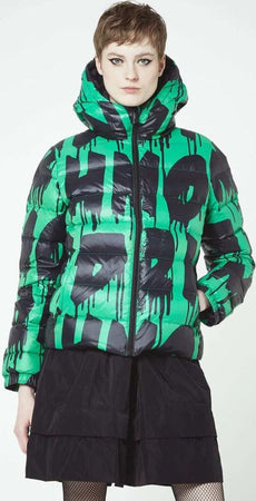 John-Richmond-Giubbotto-STAMPA-GRAFFITI-LOGO-da-donna