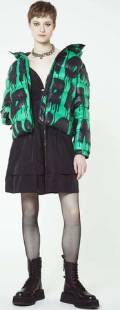 John-Richmond-Giubbotto-STAMPA-GRAFFITI-LOGO-da-donna