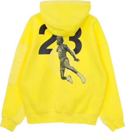 JORDAN-Felpa-Leggera-Cappuccio-Uomo-M-23engineered-Washed-Fleece-Pullover-Hoodie-Opti-Yellow/black-da-uomo