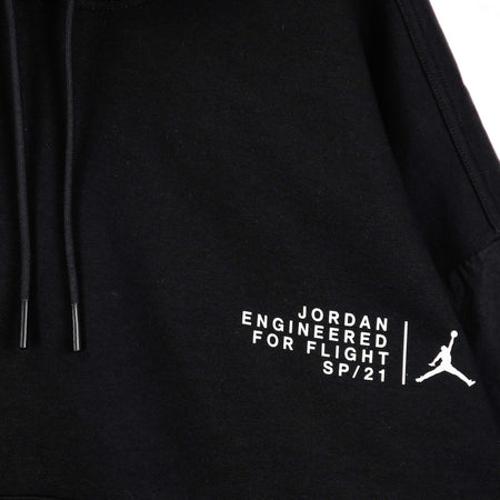 JORDAN-Felpa-Leggera-Cappuccio-Uomo-Michael-Jordan-23-Engineered-Fleece-Pullover-Hoody-Black/white-da-uomo