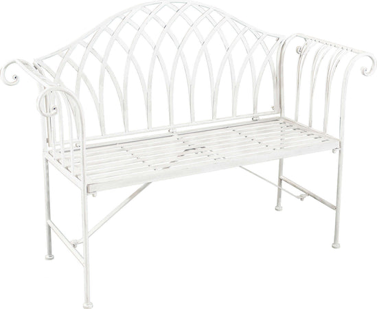 JOSETTE---panca-2-posti-stile-provenzale-in-ferro-verniciato-Bianco-Milani-Home