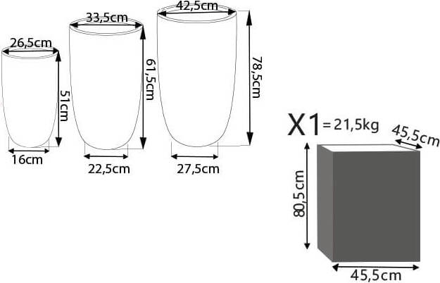 JULIA---set-di-3-vasi-Grigio-Milani-Home