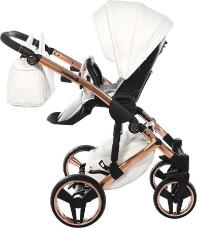 Junama Diamond Exclusive White 3 in 1 Telaio e Dettagli Oro Rosa Prima infanzia/Passeggini carrozzine e accessori/Passeggini e carrozzine/Sistemi modulari La Casa Del Bebè - Napoli, Commerciovirtuoso.it