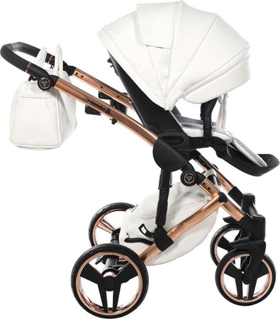 Junama Diamond Exclusive White 3 in 1 Telaio e Dettagli Oro Rosa Prima infanzia/Passeggini carrozzine e accessori/Passeggini e carrozzine/Sistemi modulari La Casa Del Bebè - Napoli, Commerciovirtuoso.it