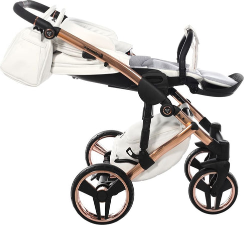 Junama Diamond Exclusive White 3 in 1 Telaio e Dettagli Oro Rosa Prima infanzia/Passeggini carrozzine e accessori/Passeggini e carrozzine/Sistemi modulari La Casa Del Bebè - Napoli, Commerciovirtuoso.it