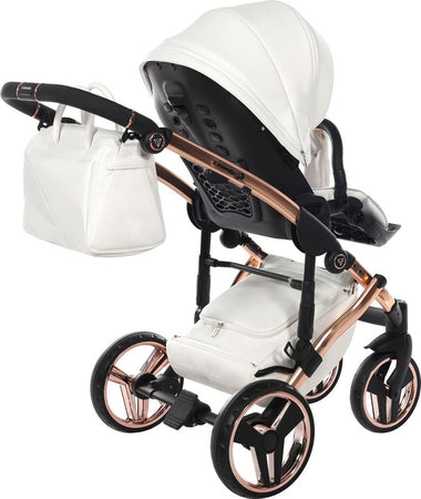 Junama Diamond Exclusive White 3 in 1 Telaio e Dettagli Oro Rosa Prima infanzia/Passeggini carrozzine e accessori/Passeggini e carrozzine/Sistemi modulari La Casa Del Bebè - Napoli, Commerciovirtuoso.it