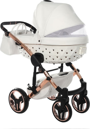 Junama Diamond Exclusive White 3 in 1 Telaio e Dettagli Oro Rosa Prima infanzia/Passeggini carrozzine e accessori/Passeggini e carrozzine/Sistemi modulari La Casa Del Bebè - Napoli, Commerciovirtuoso.it