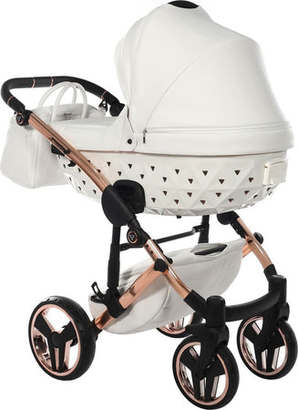 Junama Diamond Exclusive White 3 in 1 Telaio e Dettagli Oro Rosa Prima infanzia/Passeggini carrozzine e accessori/Passeggini e carrozzine/Sistemi modulari La Casa Del Bebè - Napoli, Commerciovirtuoso.it