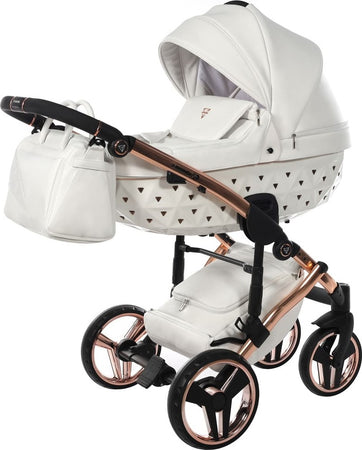 Junama Diamond Exclusive White 3 in 1 Telaio e Dettagli Oro Rosa Prima infanzia/Passeggini carrozzine e accessori/Passeggini e carrozzine/Sistemi modulari La Casa Del Bebè - Napoli, Commerciovirtuoso.it
