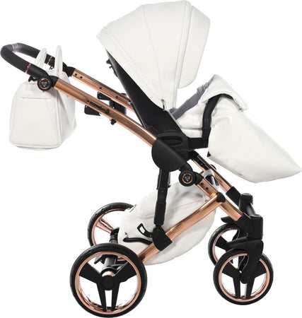 Junama Diamond Exclusive White 3 in 1 Telaio e Dettagli Oro Rosa Prima infanzia/Passeggini carrozzine e accessori/Passeggini e carrozzine/Sistemi modulari La Casa Del Bebè - Napoli, Commerciovirtuoso.it
