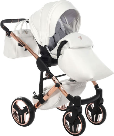 Junama Diamond Exclusive White 3 in 1 Telaio e Dettagli Oro Rosa Prima infanzia/Passeggini carrozzine e accessori/Passeggini e carrozzine/Sistemi modulari La Casa Del Bebè - Napoli, Commerciovirtuoso.it