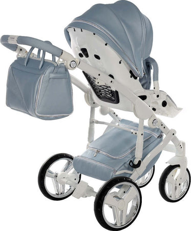 Junama Fluo Italy 3 in 1 Ecopelle Blue/Telaio White Prima infanzia/Passeggini carrozzine e accessori/Passeggini e carrozzine/Sistemi modulari La Casa Del Bebè - Napoli, Commerciovirtuoso.it