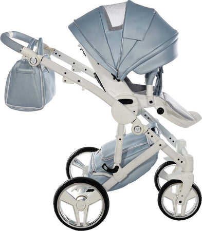 Junama Fluo Italy 3 in 1 Ecopelle Blue/Telaio White Prima infanzia/Passeggini carrozzine e accessori/Passeggini e carrozzine/Sistemi modulari La Casa Del Bebè - Napoli, Commerciovirtuoso.it
