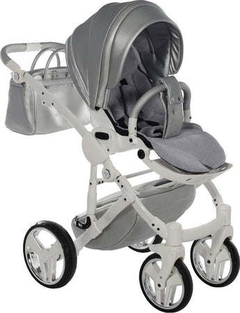 Junama Fluo Italy 3 in 1 Ecopelle Silver/Telaio White Prima infanzia/Passeggini carrozzine e accessori/Passeggini e carrozzine/Sistemi modulari La Casa Del Bebè - Napoli, Commerciovirtuoso.it