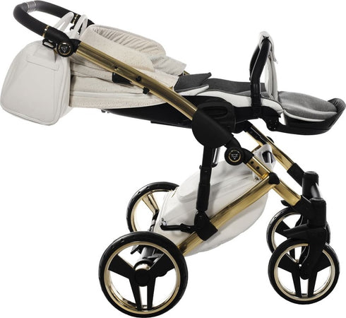 Junama Starry Night 3 in 1 Tessuto Bianco Telaio Oro Giallo Dettagli Bianco Ecopelle Prima infanzia/Passeggini carrozzine e accessori/Passeggini e carrozzine/Sistemi modulari La Casa Del Bebè - Napoli, Commerciovirtuoso.it