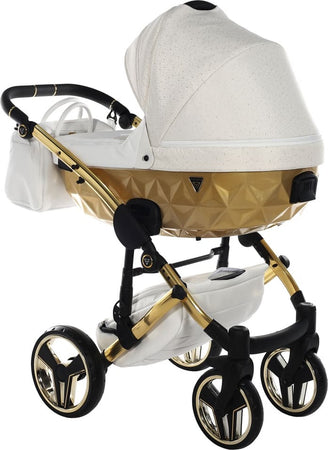 Junama Starry Night 3 in 1 Tessuto Bianco Telaio Oro Giallo Dettagli Bianco Ecopelle Prima infanzia/Passeggini carrozzine e accessori/Passeggini e carrozzine/Sistemi modulari La Casa Del Bebè - Napoli, Commerciovirtuoso.it