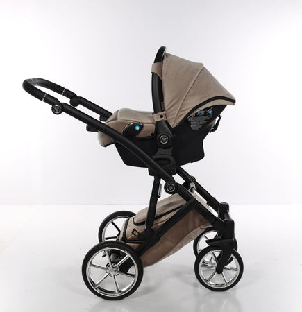 Junama Velur Italy 3 in 1 Beige Telaio Nero dettagli Argento Prima infanzia/Passeggini carrozzine e accessori/Passeggini e carrozzine/Sistemi modulari La Casa Del Bebè - Napoli, Commerciovirtuoso.it