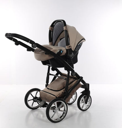 Junama Velur Italy 3 in 1 Beige Telaio Nero dettagli Argento Prima infanzia/Passeggini carrozzine e accessori/Passeggini e carrozzine/Sistemi modulari La Casa Del Bebè - Napoli, Commerciovirtuoso.it