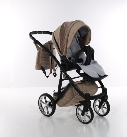 Junama Velur Italy 3 in 1 Beige Telaio Nero dettagli Argento Prima infanzia/Passeggini carrozzine e accessori/Passeggini e carrozzine/Sistemi modulari La Casa Del Bebè - Napoli, Commerciovirtuoso.it