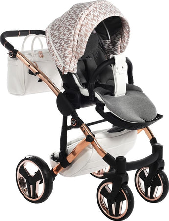 Junama Zebra 3 in 1 Bianco e Telaio Oro Rosa Prima infanzia/Passeggini carrozzine e accessori/Passeggini e carrozzine/Sistemi modulari La Casa Del Bebè - Napoli, Commerciovirtuoso.it