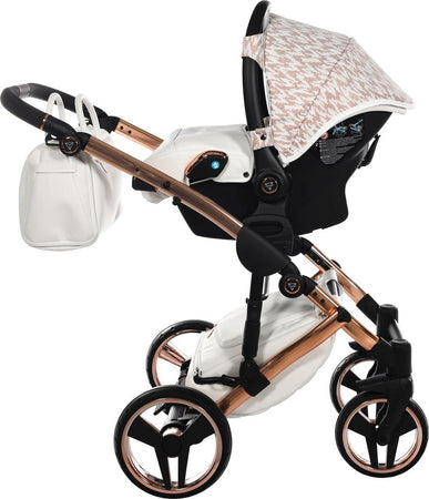 Junama Zebra 3 in 1 Bianco e Telaio Oro Rosa Prima infanzia/Passeggini carrozzine e accessori/Passeggini e carrozzine/Sistemi modulari La Casa Del Bebè - Napoli, Commerciovirtuoso.it