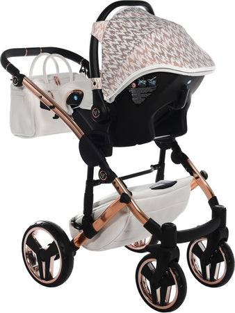 Junama Zebra 3 in 1 Bianco e Telaio Oro Rosa Prima infanzia/Passeggini carrozzine e accessori/Passeggini e carrozzine/Sistemi modulari La Casa Del Bebè - Napoli, Commerciovirtuoso.it
