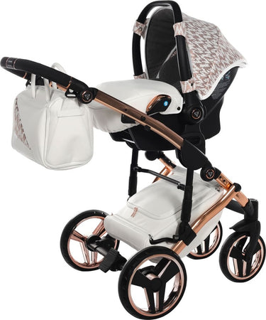 Junama Zebra 3 in 1 Bianco e Telaio Oro Rosa Prima infanzia/Passeggini carrozzine e accessori/Passeggini e carrozzine/Sistemi modulari La Casa Del Bebè - Napoli, Commerciovirtuoso.it