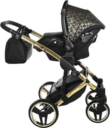 Junama Zebra 3 in 1 Nero e Telaio Oro Giallo Prima infanzia/Passeggini carrozzine e accessori/Passeggini e carrozzine/Sistemi modulari La Casa Del Bebè - Napoli, Commerciovirtuoso.it