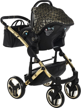Junama Zebra 3 in 1 Nero e Telaio Oro Giallo Prima infanzia/Passeggini carrozzine e accessori/Passeggini e carrozzine/Sistemi modulari La Casa Del Bebè - Napoli, Commerciovirtuoso.it