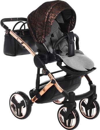 Junama Zebra 3 in 1 Nero e Telaio Oro Rosa Prima infanzia/Passeggini carrozzine e accessori/Passeggini e carrozzine/Sistemi modulari La Casa Del Bebè - Napoli, Commerciovirtuoso.it